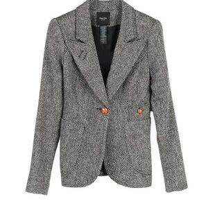 Smythe Herringbone Wool Duchess Blazer size 10